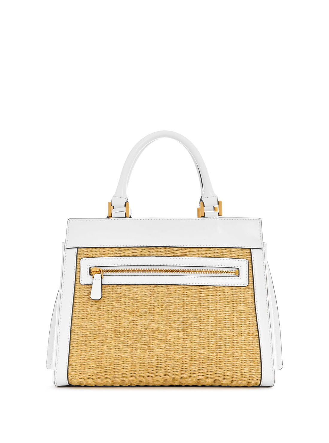 GUESS Women's White Palm Katey Luxury Satchel Bag WA787026 Back View