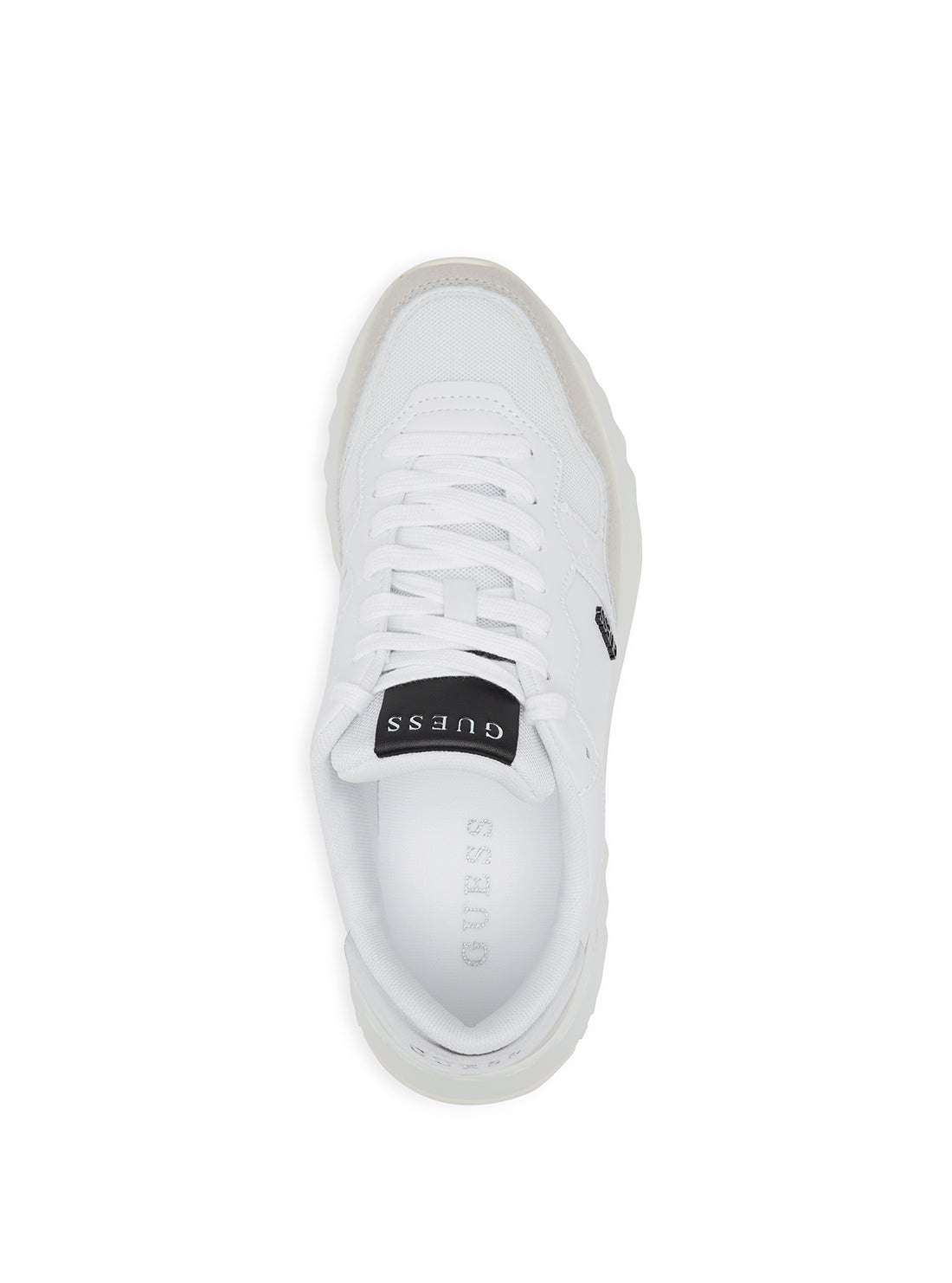 GUESS Women's White Vinnna Low Top Sneakers VINNA Top View