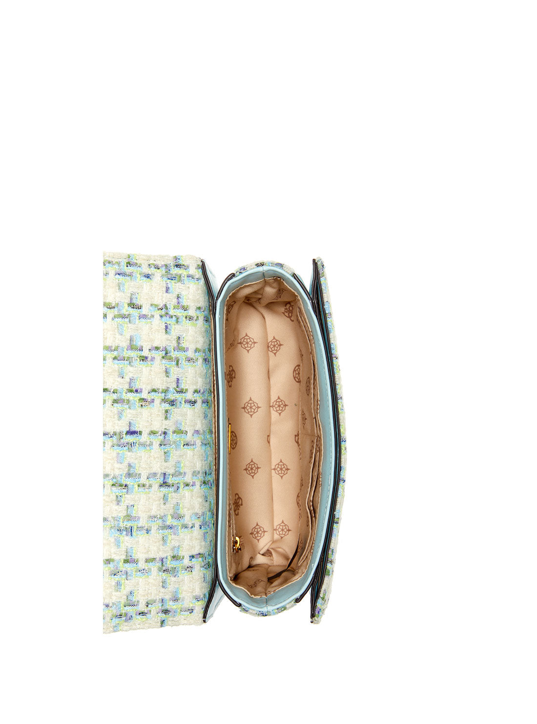 GUESS Womens Aqua Abey Crossbody Bag TQ855821 Inside View