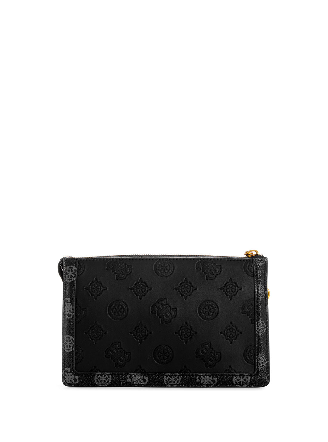 GUESS Womens  Black Logo Abey Multi Compartment Shoulder Bag PB855872 Back View