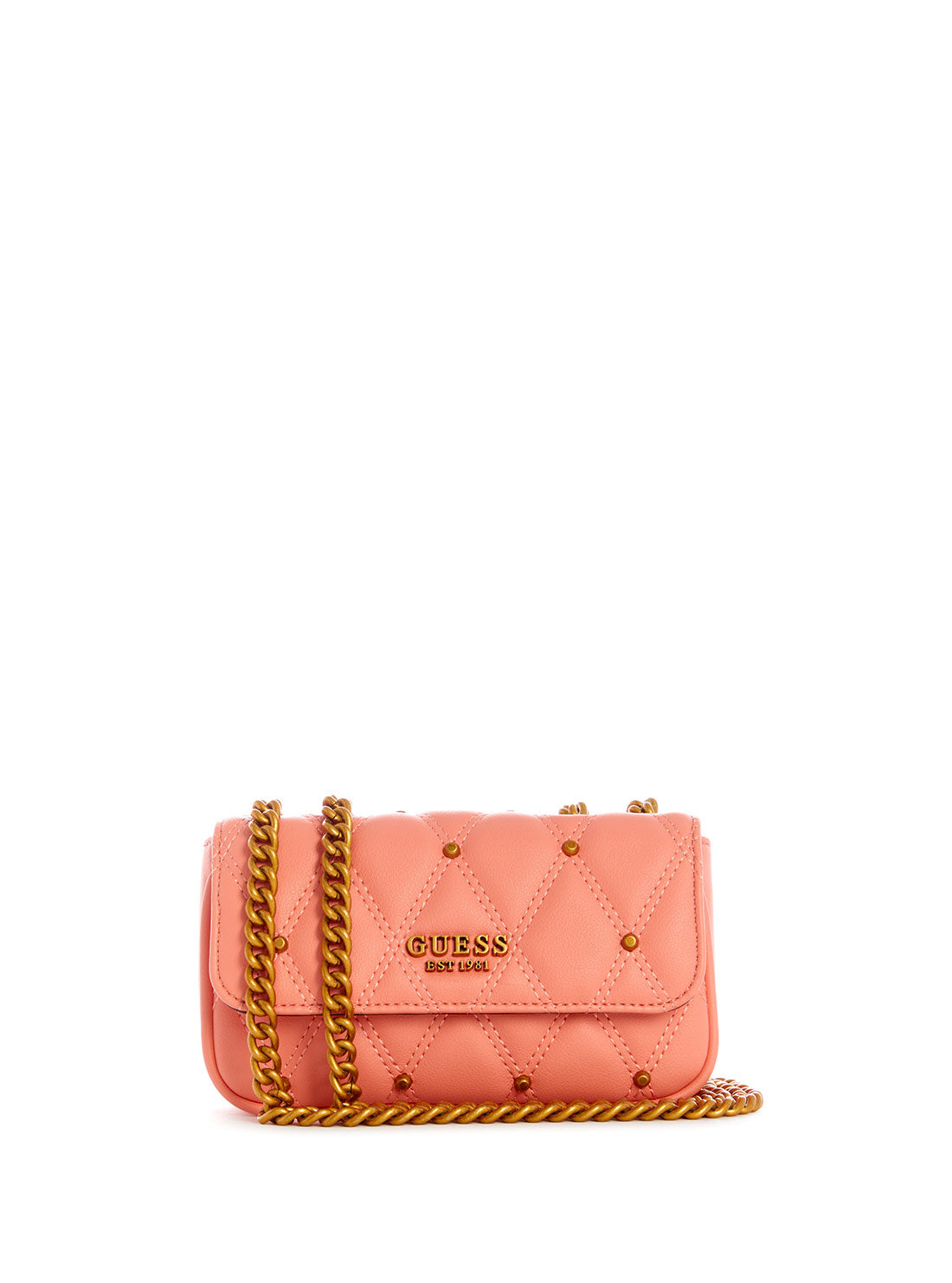 GUESS Womens Coral Triana Mirco Mini Crossbody Bag QS855378 Front View