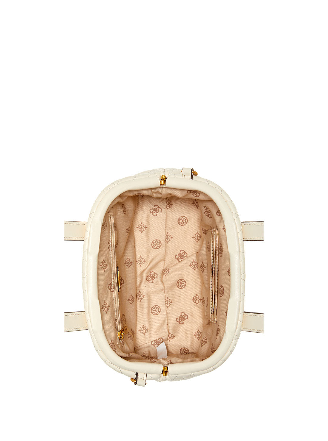 GUESS Womens White Errin Small Clutch Crossbody Bag DB850977 Inside View