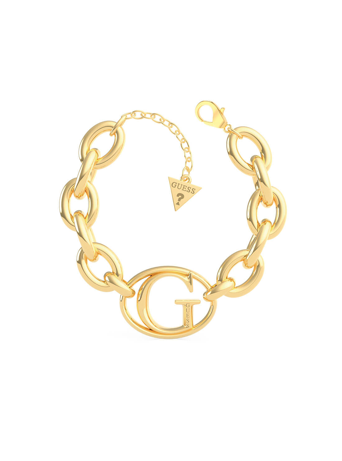 GUESS Womens  Gold G Logo Bracelet JUBB01045JWYGL Front View