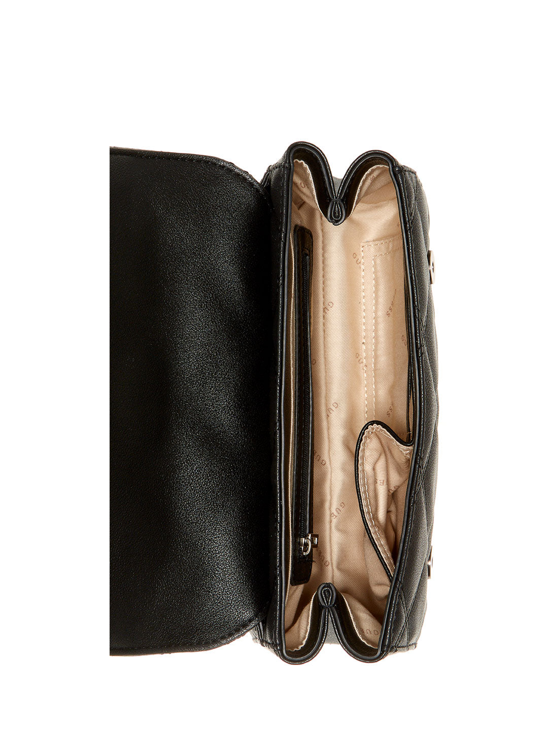 GUESS Womens Black Katey Shoulder Bag QN787019 Inside View