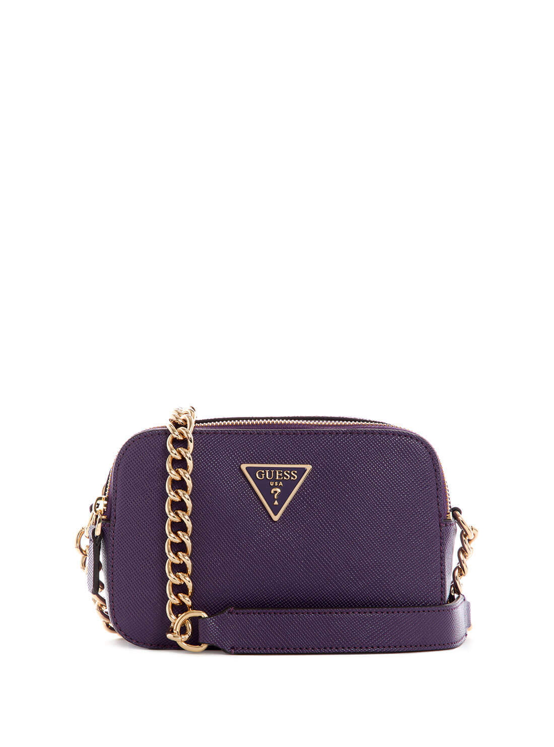 GUESS Womens  Purple Noelle Crossbody Camera Bag ZG787914 Front View