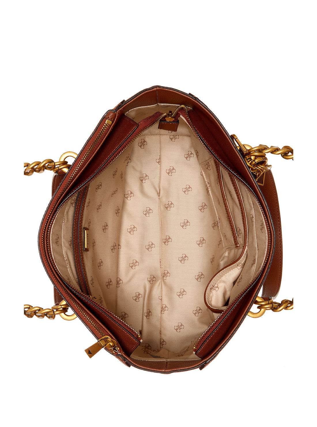 GUESS Womens  Brown Destiny Society Tote Bag VB787823 Inside View
