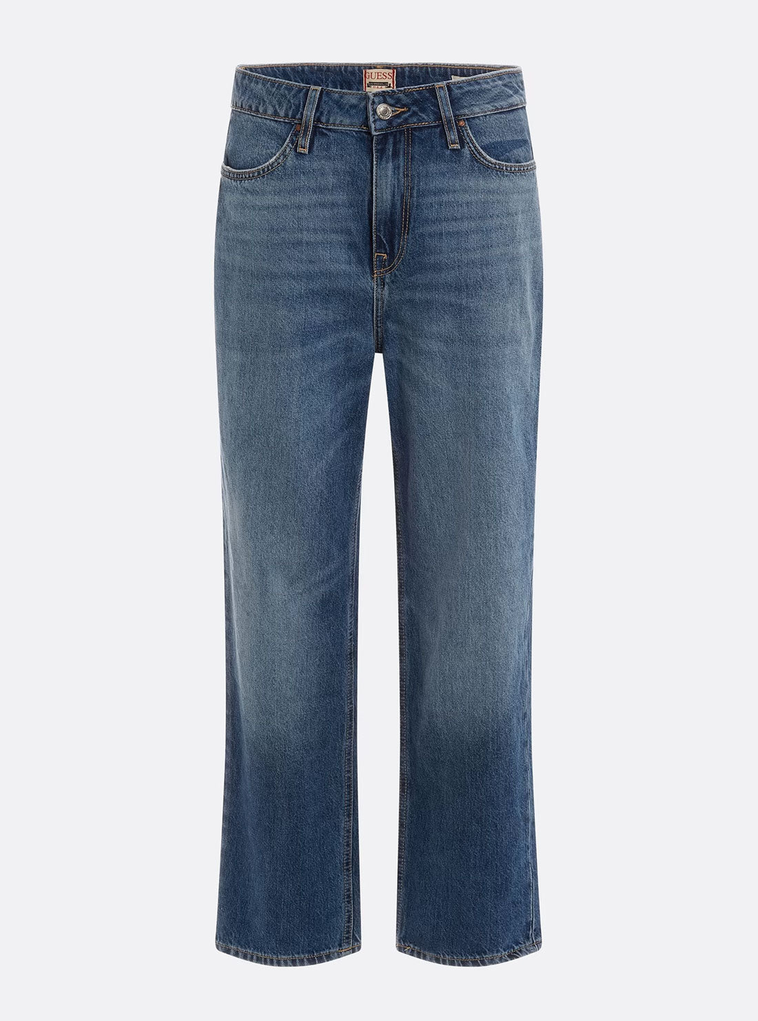 guess Eco High-Rise Hollywood Relaxed Womens Denim Jeans In The Challenge ghost view